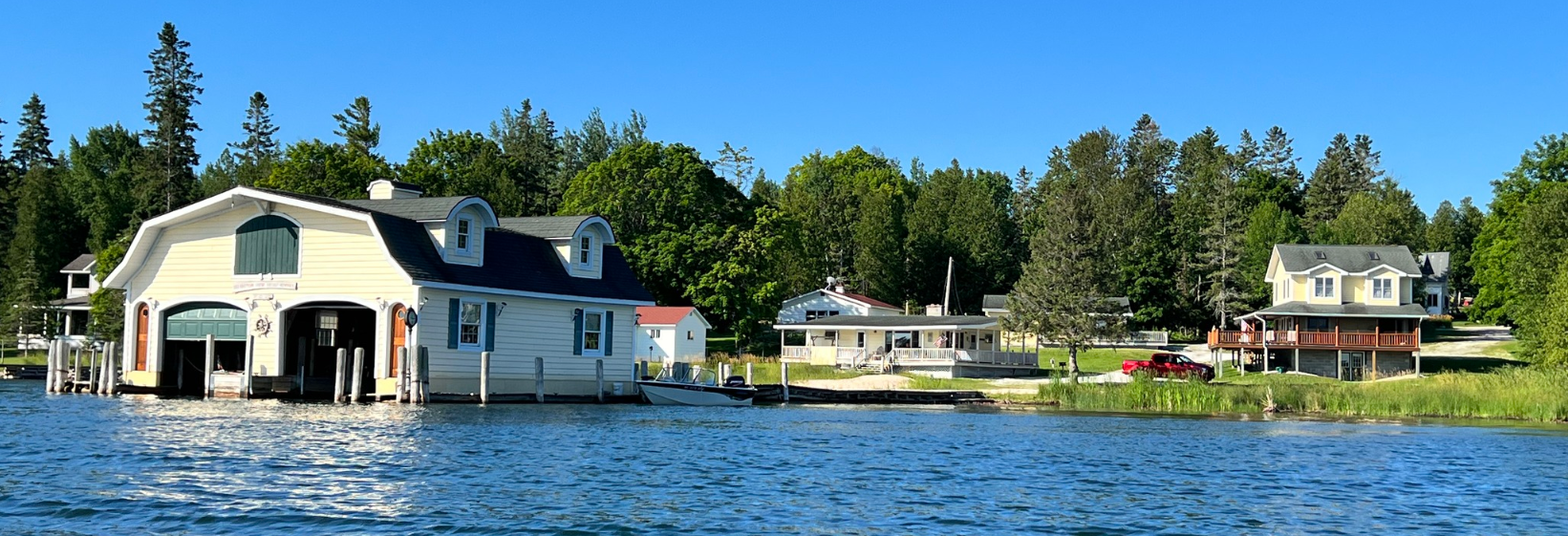 Waterfront View of Cottages